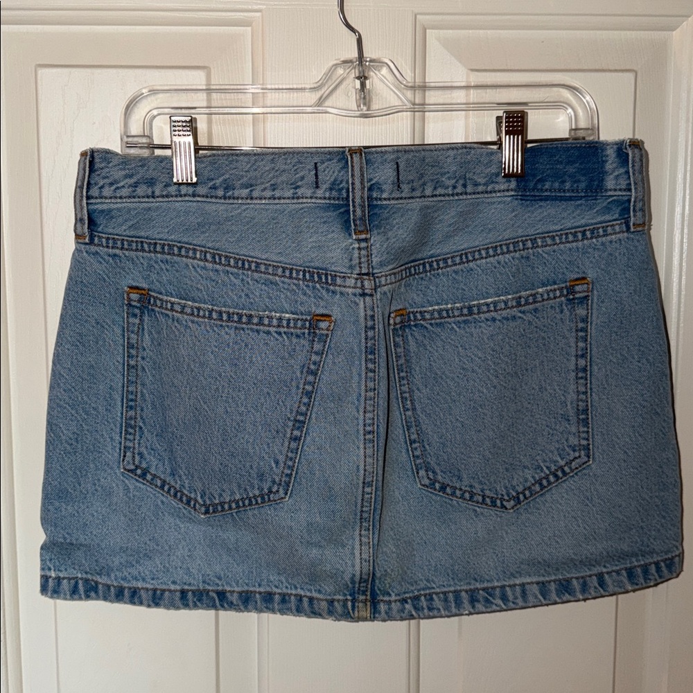 Abercrombie & Fitch Light Wash Denim Mini Skirt - Picture 3 of 3